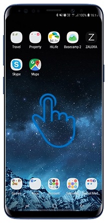 Tap and hold an empty area on the Home Screen