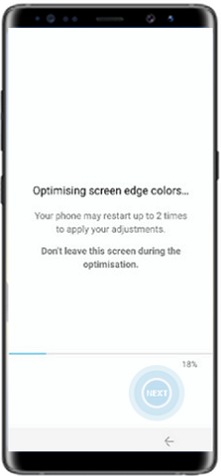How to adjust full screen color balance of display in Samsung Mobile Device?