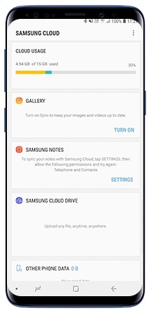 Navigate Samsung Cloud