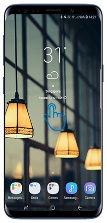 Tap and hold an empty area on the Home Screen