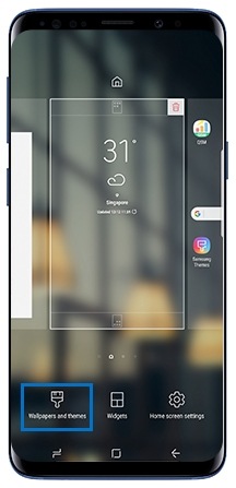 Tap Wallpaper and Theme menu