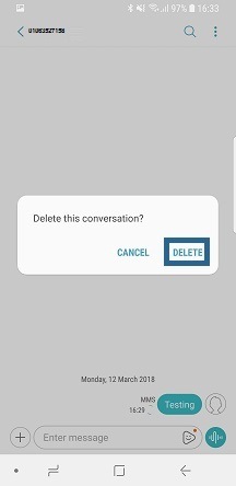 Tap Delete
