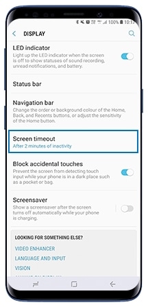 Tap Screen Timeout