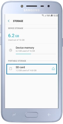 Tap SD Card
