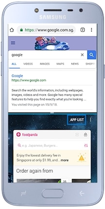 Tap App List to launch Apps not in the list