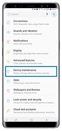 Select Device Maintenance