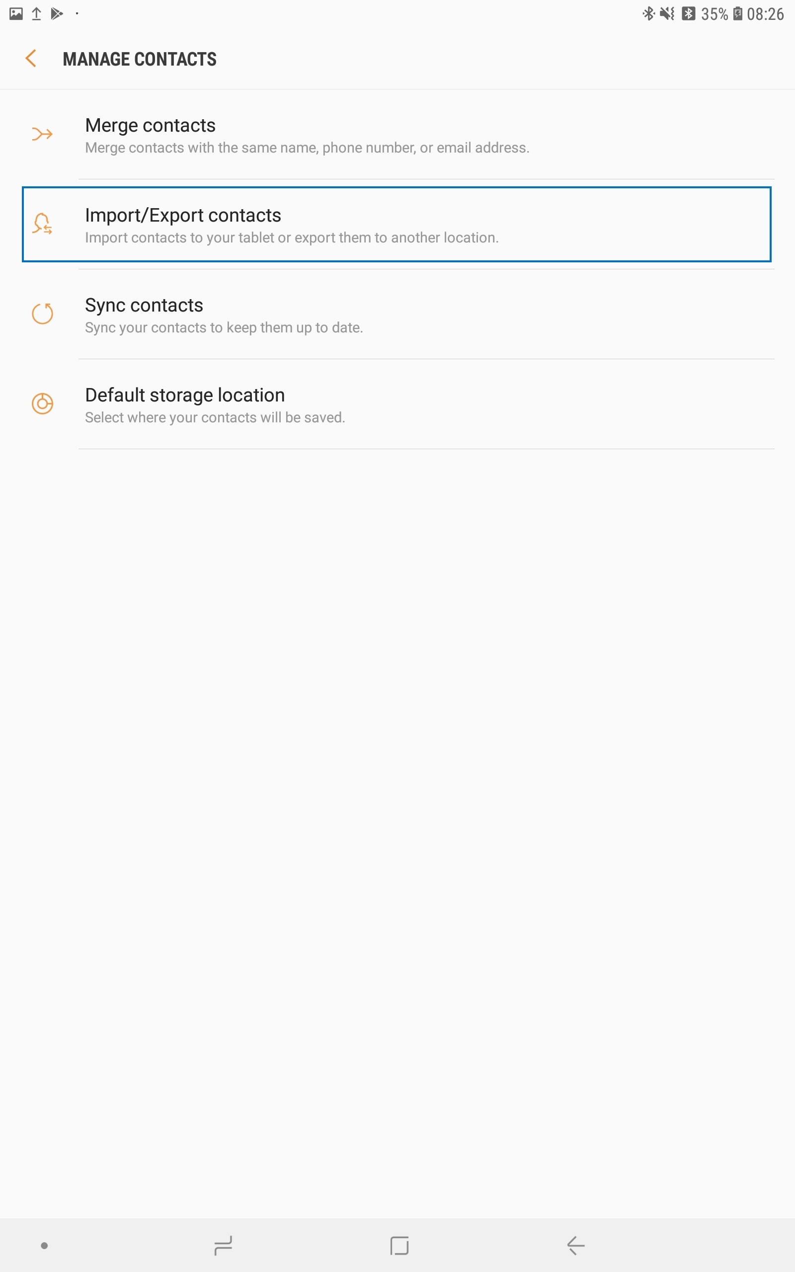 Select Import/Export
