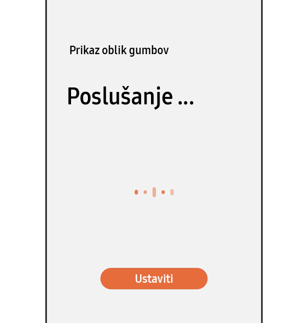 Posnetek zaslona telefona pri uporabi detektorjev zvoka za obveščanje o otroškem joku.