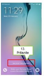 Pritisnite VARNOSTNO GESLO