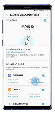 Dvakratni pritisk za izbiro aplikacije