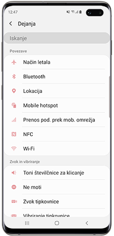 Rutine Bixby, izberite pogoje "Potem"