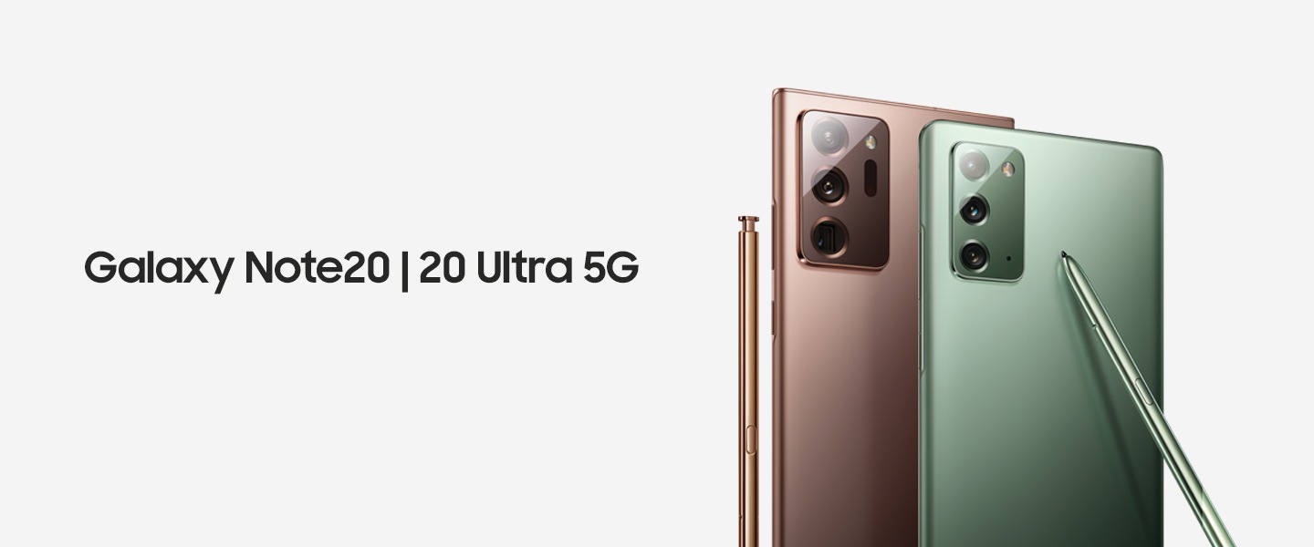 Galaxy Note20 a Note20 Ultra 5G Pohľad na zadnú stranu smartfónov Galaxy Note20