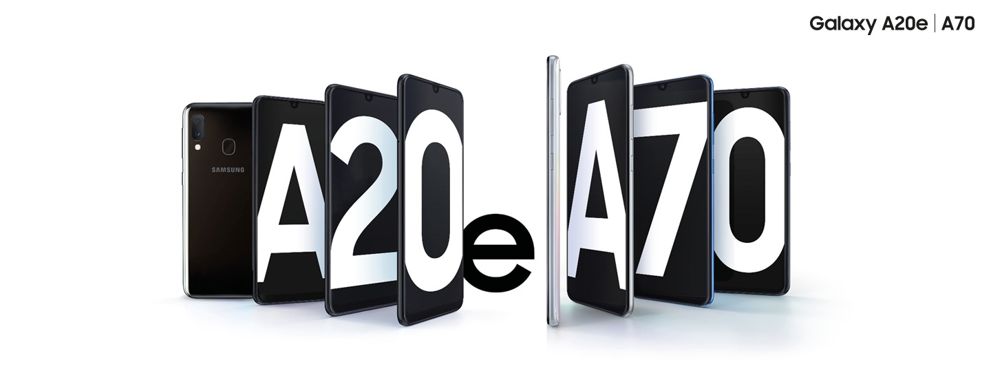 Galaxy A20e a Galaxy A70