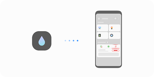 Senzor úniku upozorňuje aplikáciu SmartThings