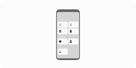 V aplikácii SmartThings sa zobrazí výber zariadenia