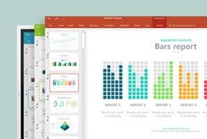 Flip 2 ekranında pek çok görüntü katmanı görülmektedir. Görüntü, Flip’in ppt, excel ve word dosyaları gibi pek çok farklı dosya formatını yükleyebildiğini göstermektedir.