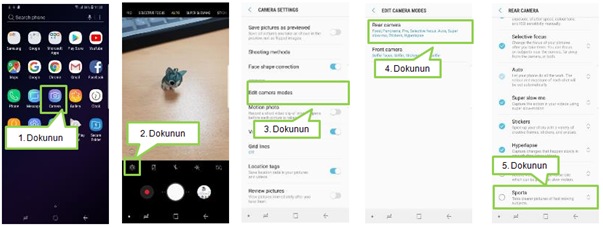 Galaxy S9 & S9+ (SM-G960F & SM-G965F) Spor modunu nasıl kullanabilirim?
