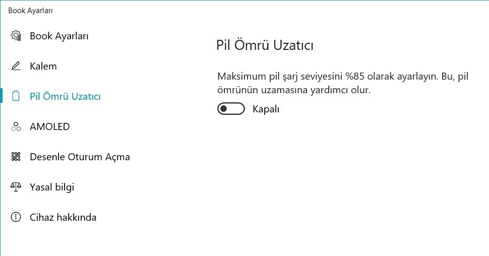 Galaxy Book batarya 80-85%'ten fazla dolmuyor. Neden?