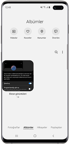 Android 9.0, Yeni Galeri albümleri