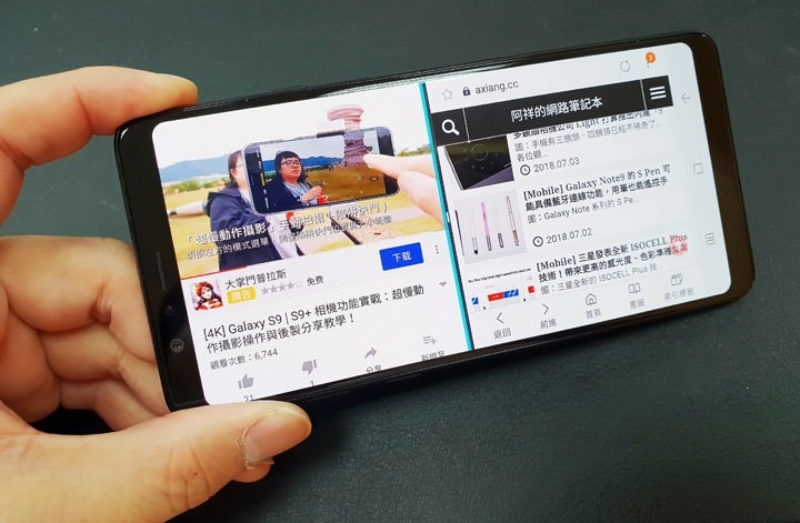 Galaxy A8 Star 具備了 6.3吋超大的 Super AMOLED 螢幕,而且採用 18.5:9 全螢幕設計,視覺效果真的是絕佳啊 Galaxy A8 Star 具備了 6.3吋超大的 Super AMOLED 螢幕,而且採用 18.5:9 全螢幕設計,視覺效果真的是絕佳啊