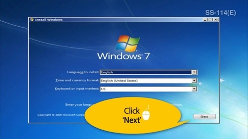 重開機之後,就可以開始進行 Windows 7 的安裝