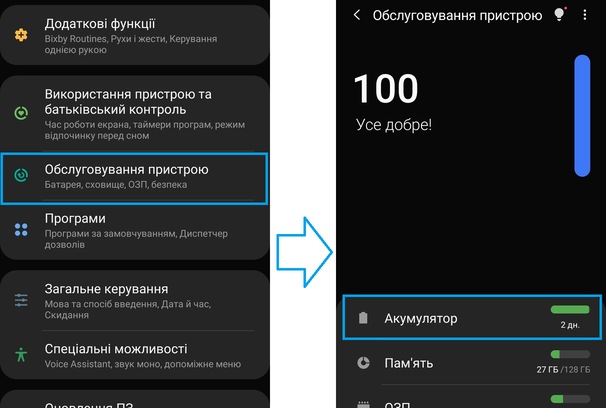 Функція обслуговування пристрою