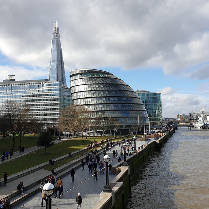 The River Thames with The Shard in the distance