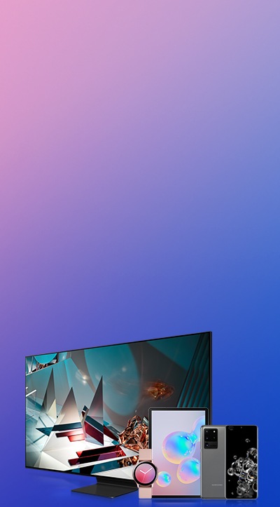 Klarna Icon, together with an image of a Samsung Smartphone, Samsung Tablet and Smartwatch