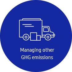 An icon for the GHG emission management in other phases