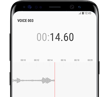 Galaxy S8 front view Voice Label