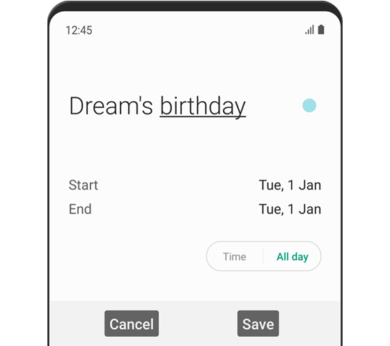 The 'Cancel' and 'Save' buttons are highlighted in black to enable the user to focus on them.