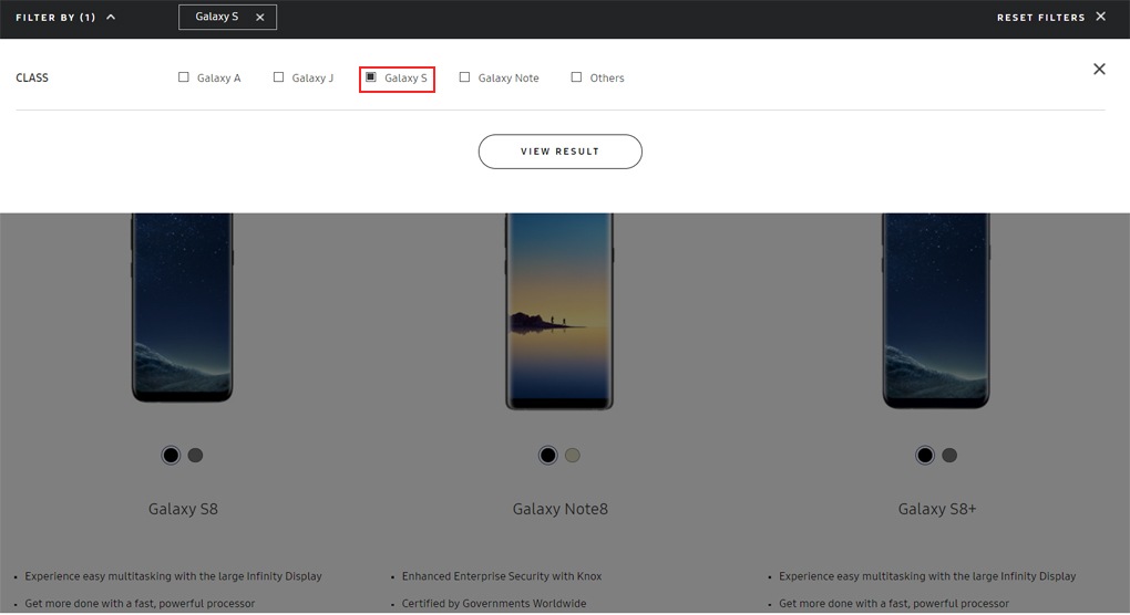 sub menus area on global navigation bar