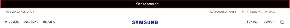 sub menus area on global navigation bar