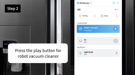 Étape 2. Appuyez sur le bouton de lancement de l’aspirateur robot
