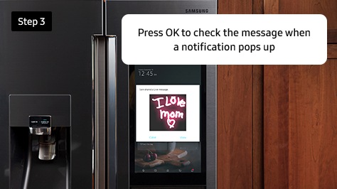 3. Lorsqu’une notification apparaît, appuyez sur OK pour afficher le message