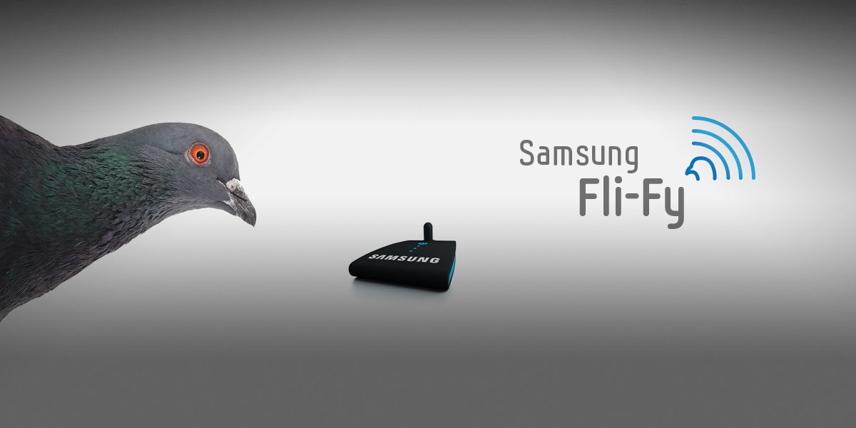 Launching Samsung's Fly-Fi Pigeons