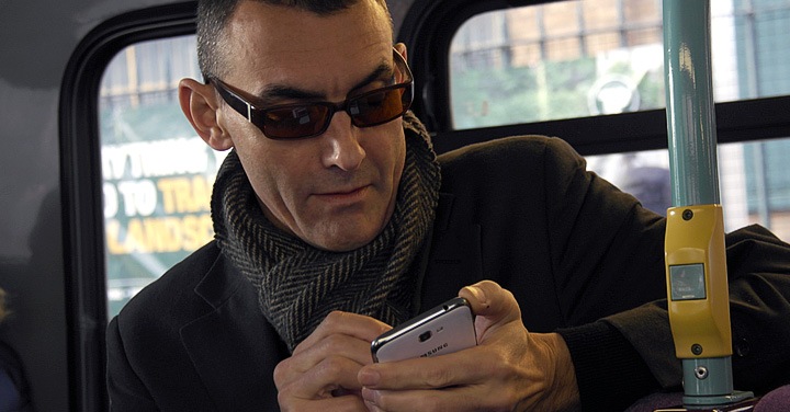 Paul Davis, drawing on a bus on the Note II