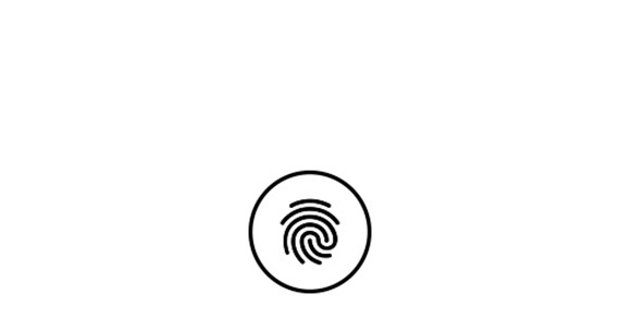 Black line symbol of a hand holding a contactless bank card in the air