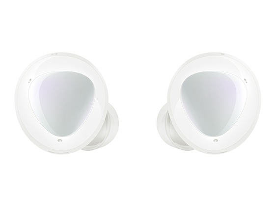 Samsung White Galaxy Buds+.