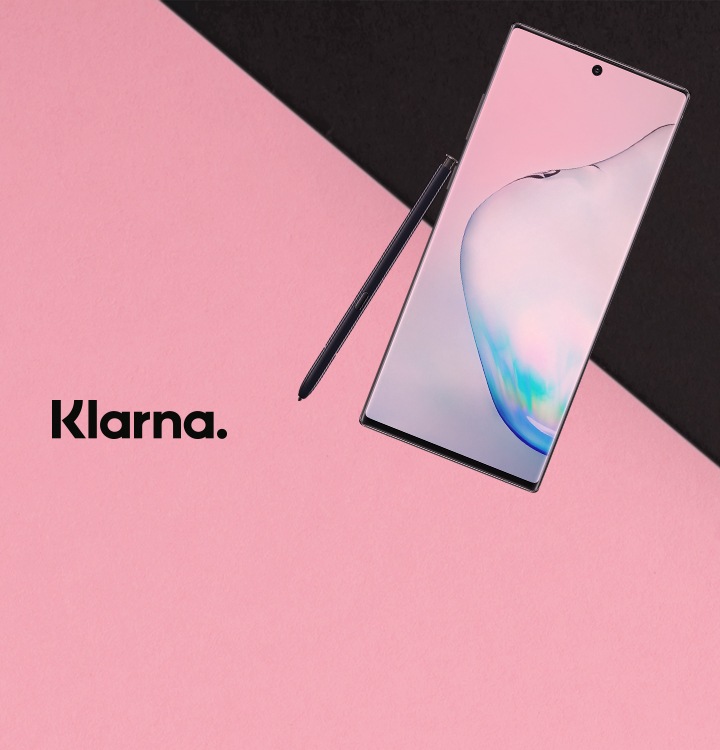 Klarna Icon, together with a Samsung Smartphone