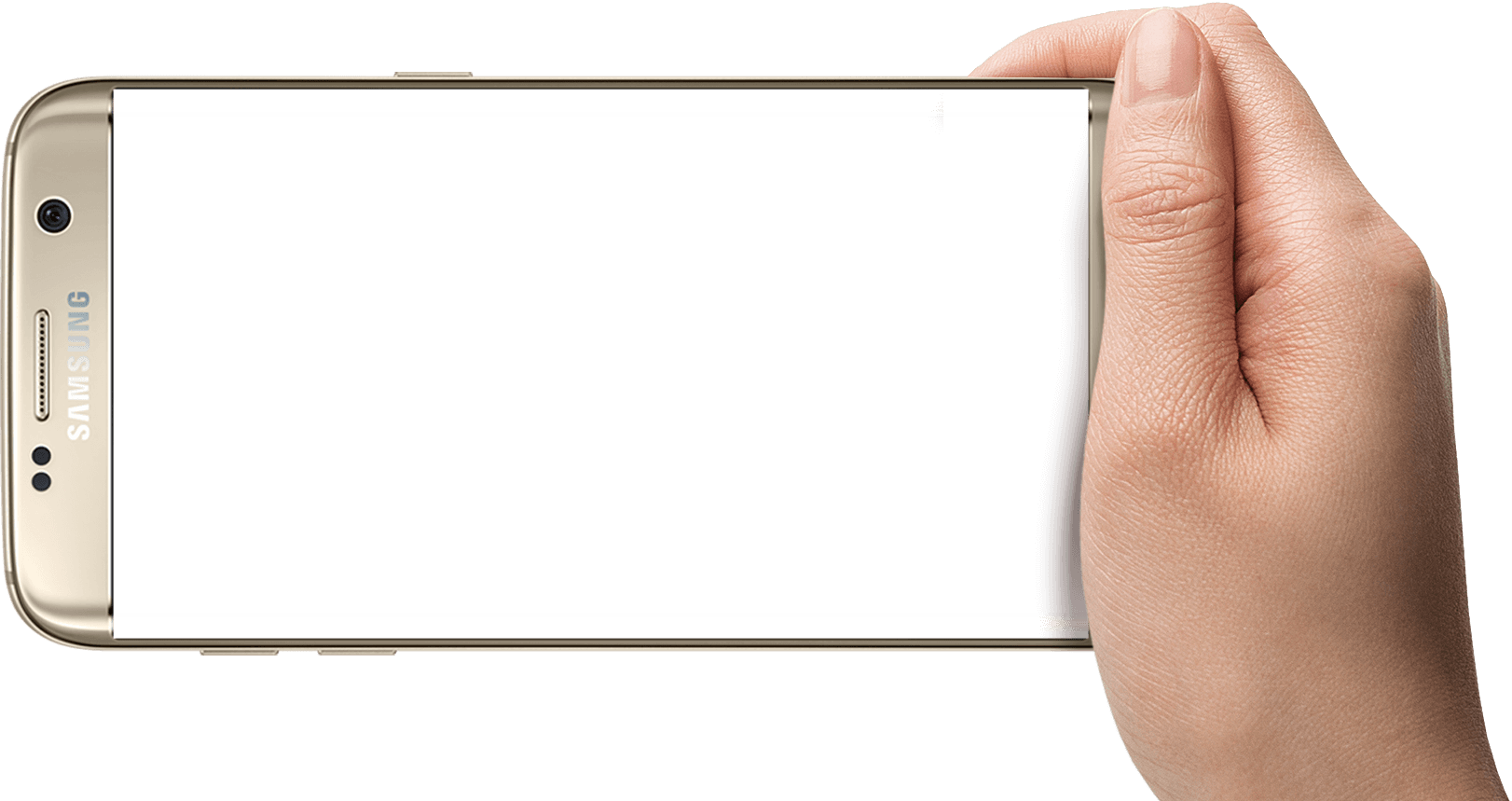 Hand holding galaxy s7 edge