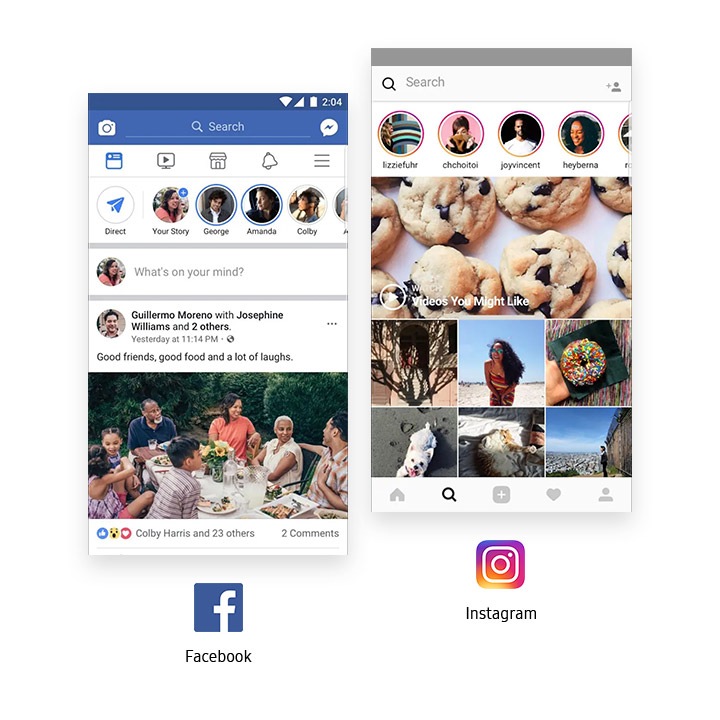 Aplikacionet e Facebook dhe Instagram për Android
