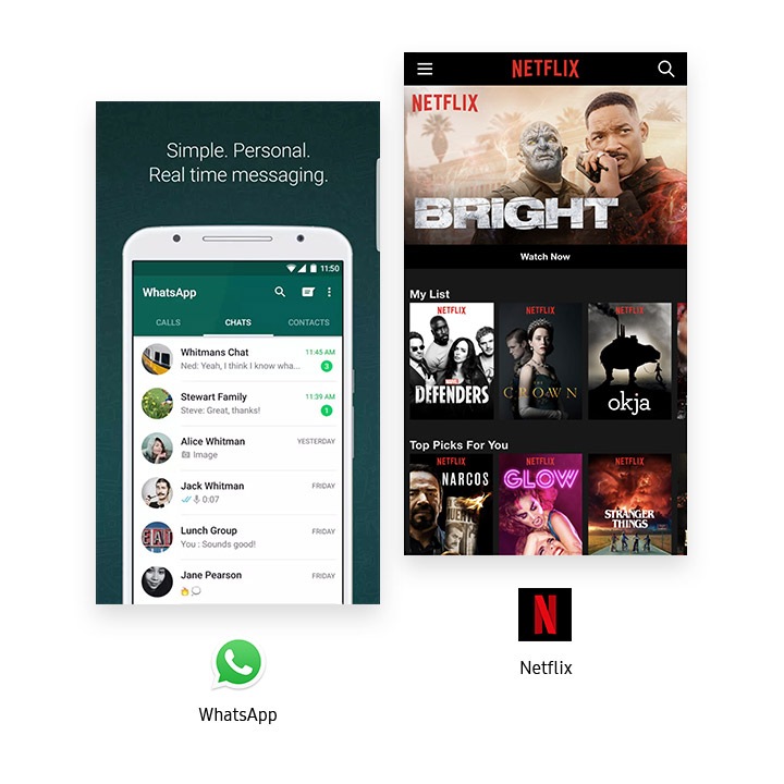 Aplikacionet e WhatsApp dhe Netflix për Android