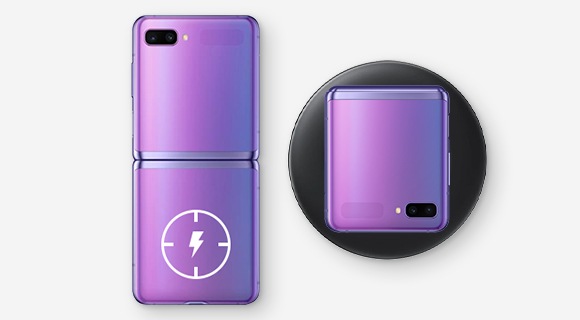 image of charging Galaxy Z Flip device
