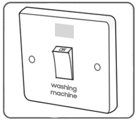 Use individual socket to isolate washing machine