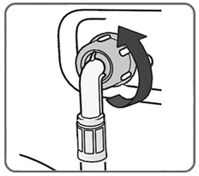 Connect the water hose to the inlet valve on washing machine