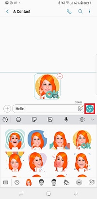 Tap send