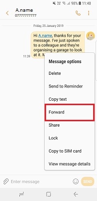 Tap forward