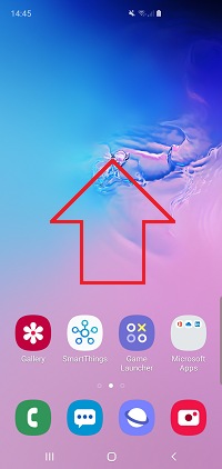 From the home screen, choose apps or swipe up to access your apps
