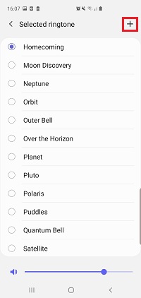 Tap the add icon